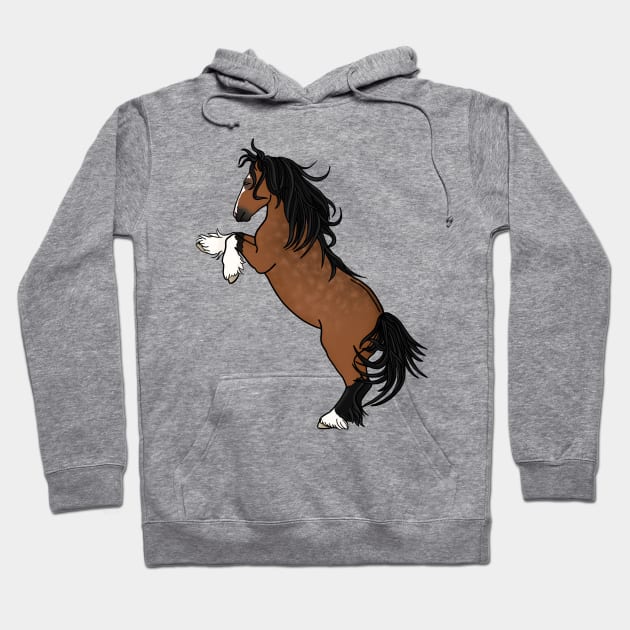 Bay Rearing Gypsy Vanner Hoodie by Ory Photography Designs